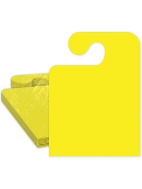 50 Pack Jumbo Blank Hanger Mirror Tags - Custom Color Options Available!